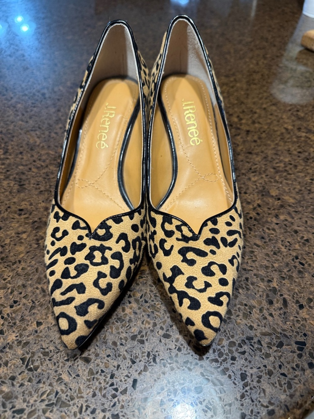 J.Reneé leopard print pointed-toe pumps